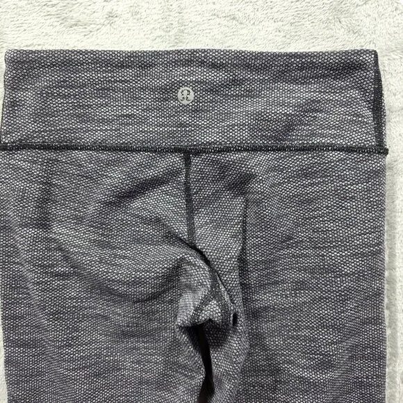Lululemon Pants Womens 2 Gray Heathered Yoga Leggings Stretch Full Length Gym - Picture 3 of 8